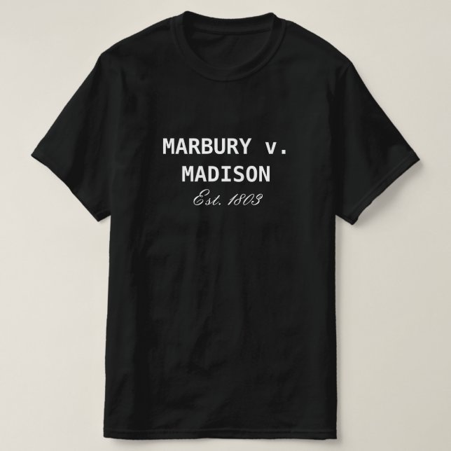 T-shirt Marbury c. Madison Est. 1803 Examen judiciaire (Design devant)