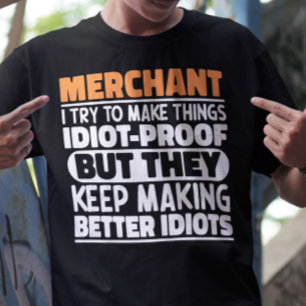 T-shirt Marchand J'Essaie De Faire Des Choses Drôle Citati