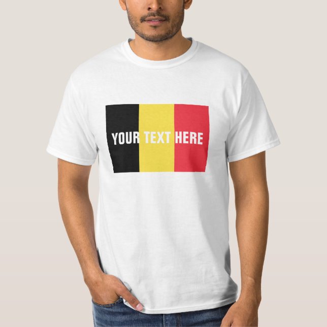 T-shirt Marchandises faites sur commande belges des (Devant)