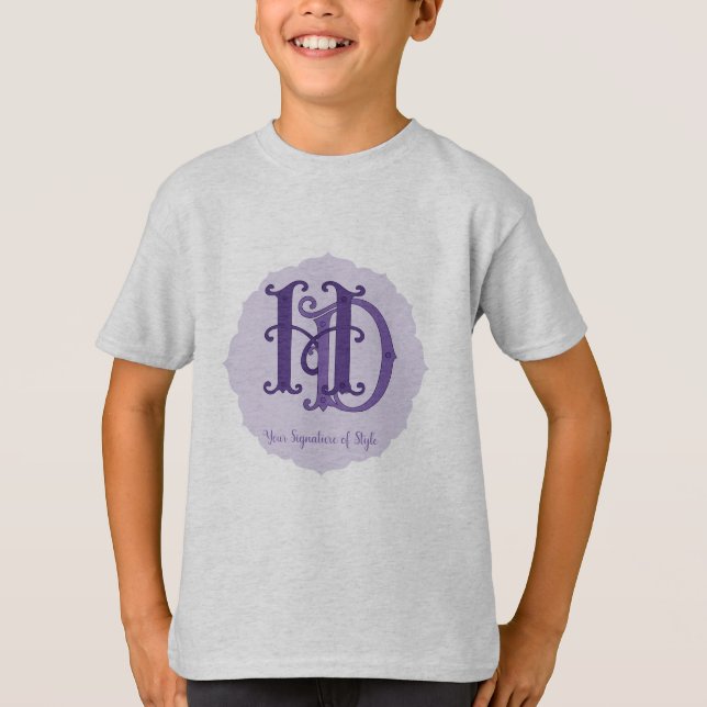 T-shirt Marchandises Monogrammes personnalisables (Devant)