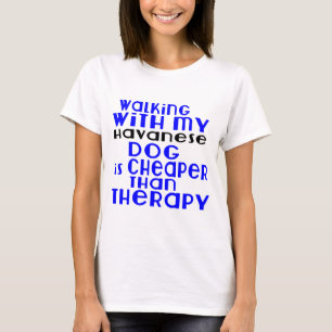 T-shirt Marche avec mes conceptions de chien de Havanese