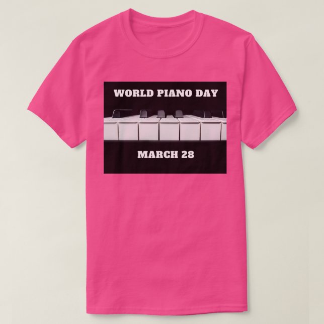 T-shirt Marche de la Journée mondiale du piano (Design devant)