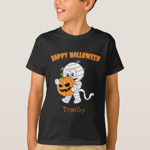 T-shirt Marche de maman mignonne avec Citrouille d'Hallowe