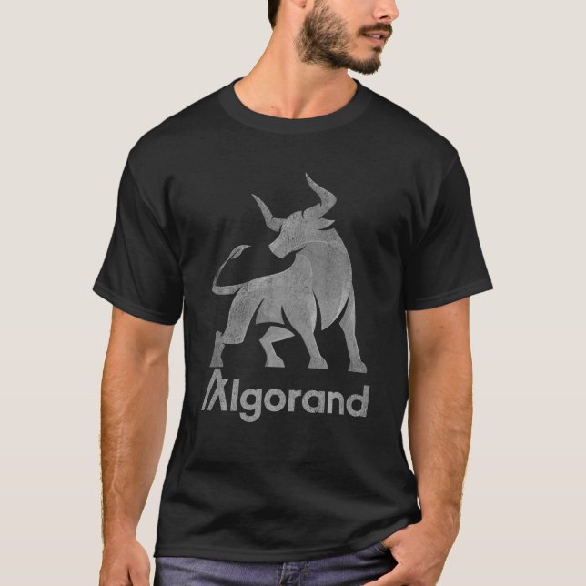T-shirt Marché de taureaux Algoret ALGO Coin Crypto Token  (Devant)