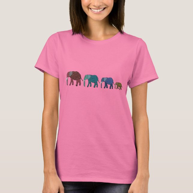 T-shirt Marche des éléphants africains (Devant)