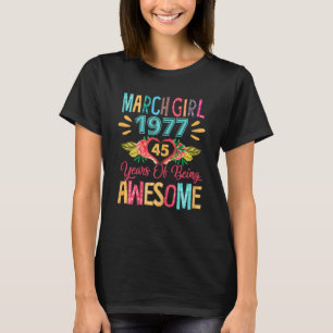 T-shirt Marche Des Femmes Vêtements Fille 1977 45 Ans D'Êt