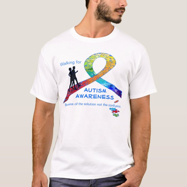 T-shirt Marche pour la conception de ruban d'arc-en-ciel (Devant)