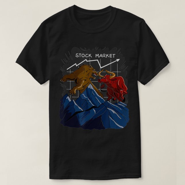 T-shirt Marché stock - Bourse de Stock Stock (Design devant)