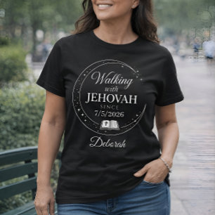 T-shirt Marcher avec Jéhovah Baptême Personnalisé