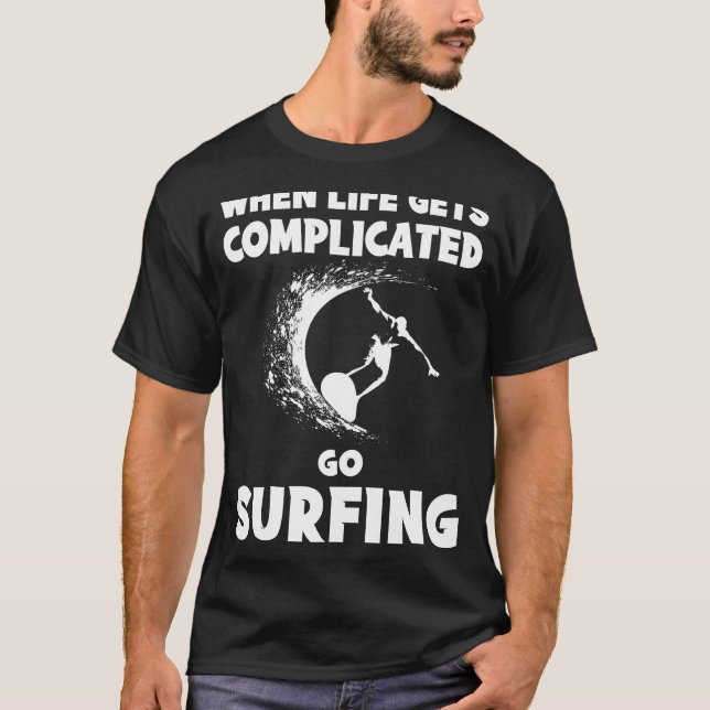 T-shirt Marcher dans les vagues de rire : quand la vie dev (Devant)