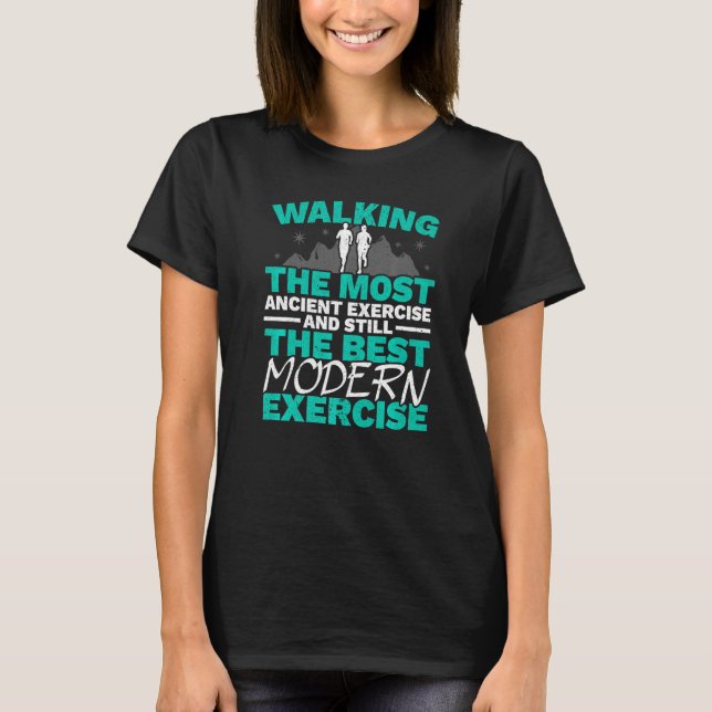 T-shirt Marcher Le Meilleur Exercice Moderne Walker Cardio (Devant)