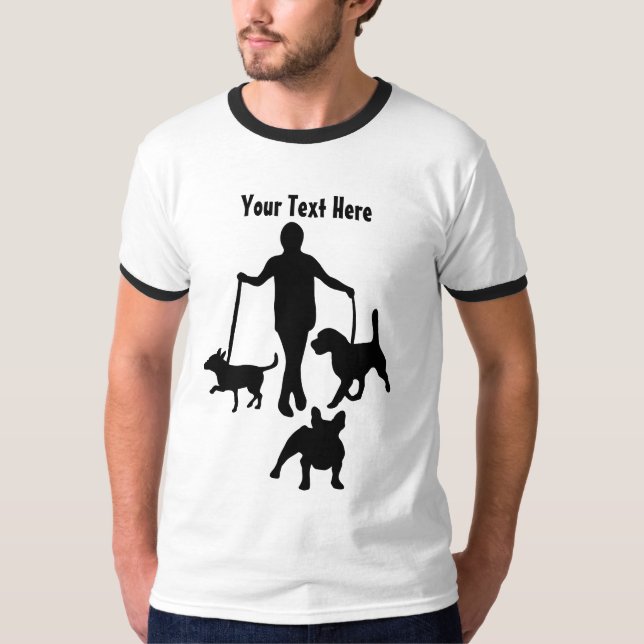 T-shirt Marcheur de chien (Devant)