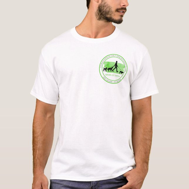 T-shirt Marcheur de chiens / Assis pour soins aux animaux  (Devant)
