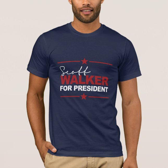 T-shirt Marcheur de Scott pour le président signature 2016 (Devant)