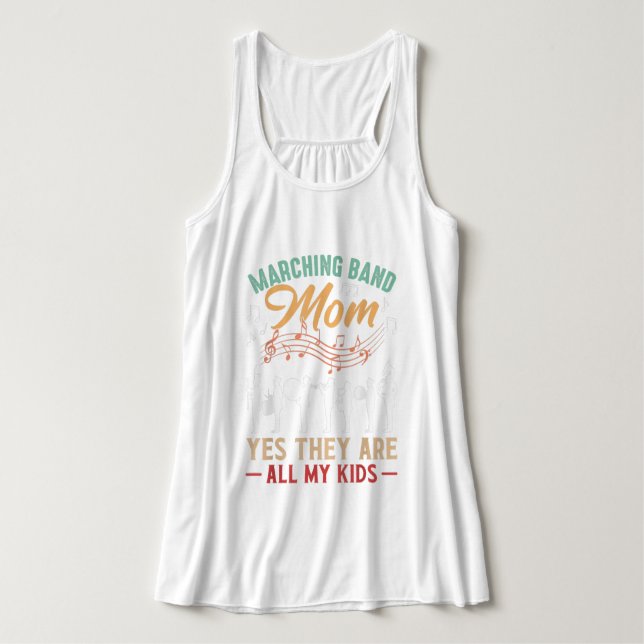 T-shirt Marching Band Mom Yes They Are All My Kids - Cute  (Design devant)