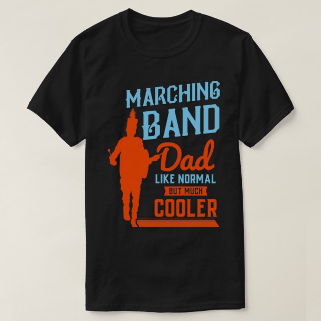 T-shirt Marching Band Papa Père Funny Musicien Drummer (Design devant)