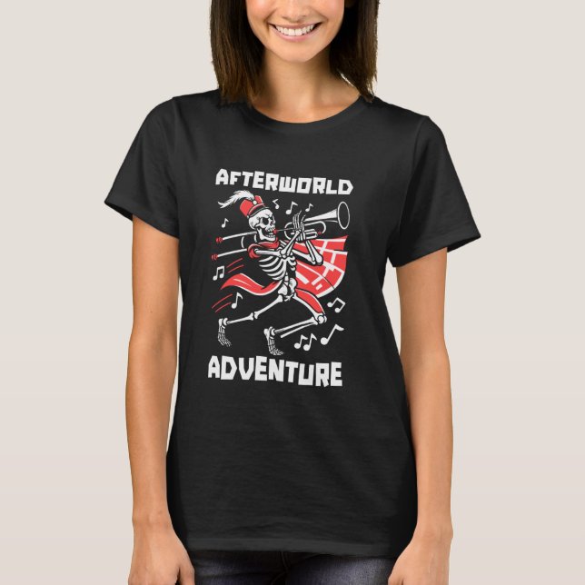 T-shirt Marching Band Skeleton - Musicien de musique After (Devant)