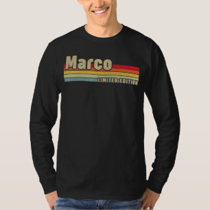 T-shirt Marco Nom Cadeau Anniversaire Personnalisé Funny C