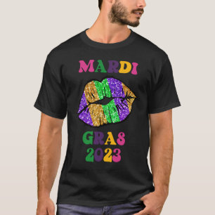 T-shirt Mardi Gras 2023 Lèvres Pour Costume De Carnaval Fé