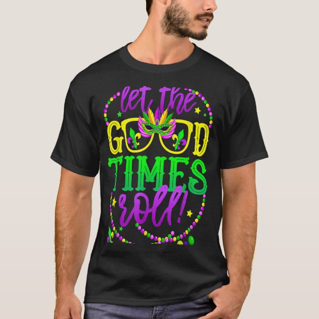 T-shirt Mardi Gras A Laissé Le Bon Temps Rouler (Devant)