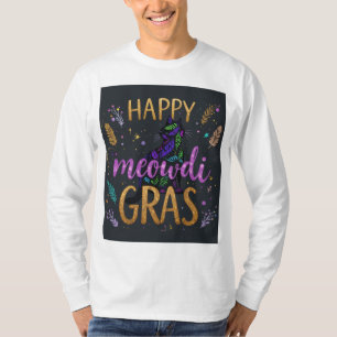 T-shirt Mardi Gras avec chat