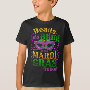 T-shirt Mardi Gras Beads And Bling C'est une Mardi Gras Th