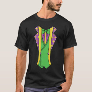 T-shirt Mardi Gras Boire Veste Fake Suit Fleur De Lis
