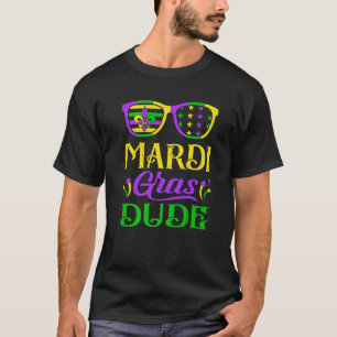 T-shirt Mardi Gras Carnival Party Drapeau Américain Lunett