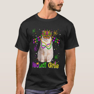 T-shirt Mardi Gras Chat Cute Ragdoll Chat Masque Carnival