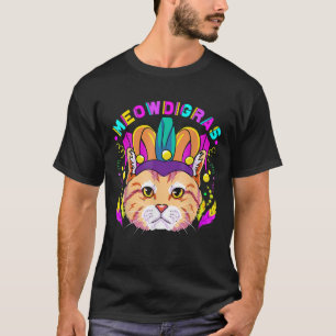 T-shirt Mardi Gras Chat Meowdigras Enfants Ados Filles Par
