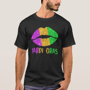 T-shirt Mardi Gras Costume de Carnaval Purple Amp Or Fleur