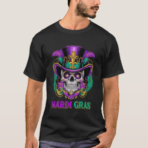 T-shirt Mardi Gras Costume sucre crâne Carnaval New Orlean