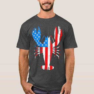 T-shirt Mardi Gras Crawfish avec US American Stars et str