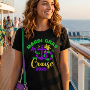 T-shirt Mardi Gras Croisière année sur mesure
