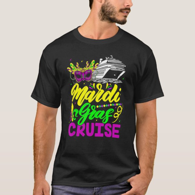 T-shirt Mardi Gras Cruise Carnivals Party Matching Group F (Devant)