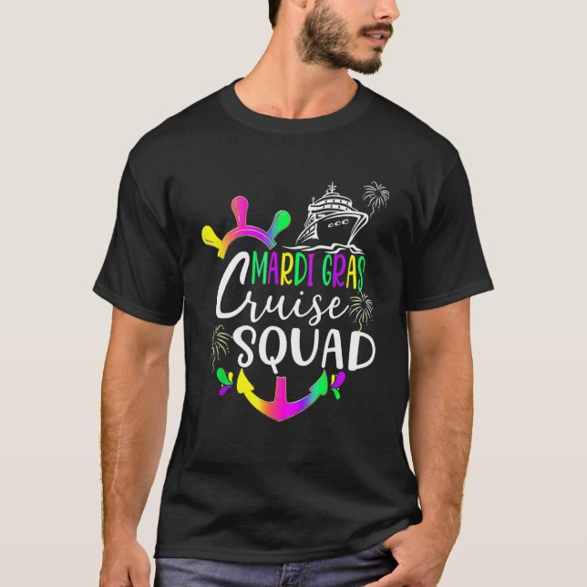 T-shirt Mardi Gras Cruise Squad 2023 Matching Group_3 (Devant)
