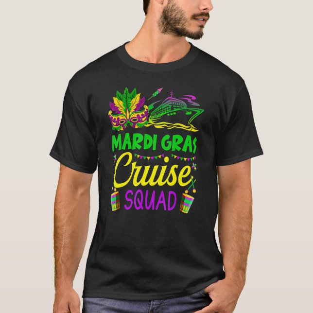T-shirt Mardi Gras Cruise Squad Matching Group Cruising Cr (Devant)