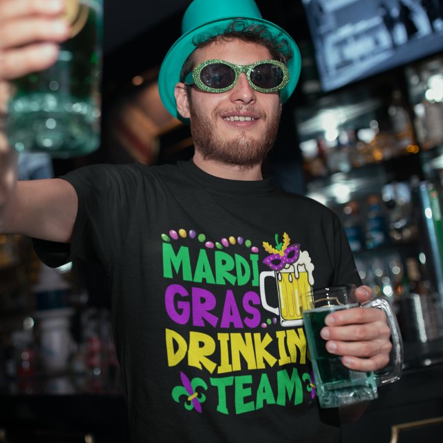 T-shirt Mardi Gras Drinking Team - Funny Mardi gras (Créateur téléchargé)