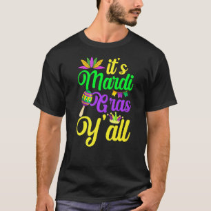 T-shirt Mardi Gras Fête Masque Son Costume Mardi Gras Yall