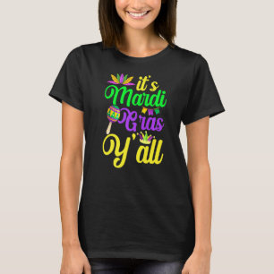 T-shirt Mardi Gras Fête Masque Son Costume Mardi Gras Yall