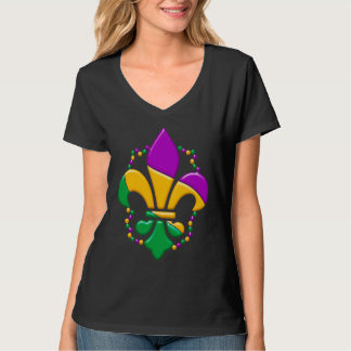 T-shirt Mardi Gras Fleur De Lis Paint Splatter Girl Boy Me