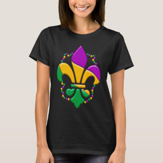 T-shirt Mardi Gras Fleur De Lis Paint Splatter Girl Boy Me