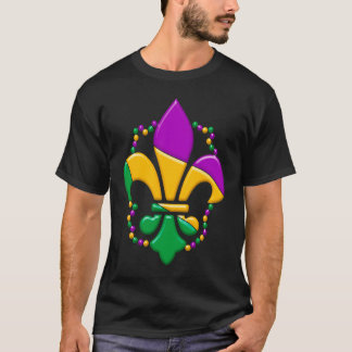 T-shirt Mardi Gras Fleur De Lis Paint Splatter Girl Boy Me