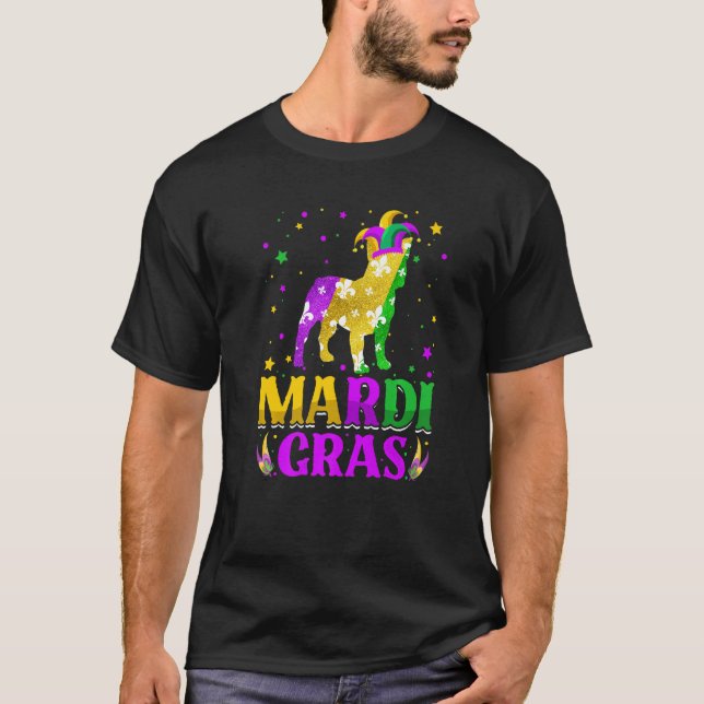T-shirt Mardi Gras French Bulldog Carnival Jester (Devant)