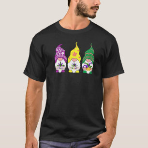 T-shirt Mardi Gras Gnomes Tenir Mask Amour Mardi Gras Amus