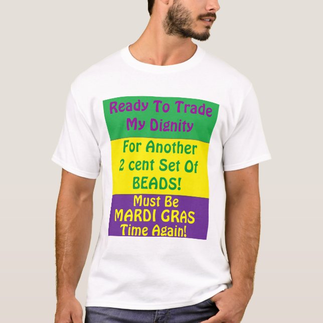 T-SHIRT MARDI GRAS HEUREUX (Devant)