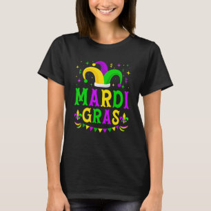 T-shirt Mardi Gras Jester Casquette Funny Parade Costume H