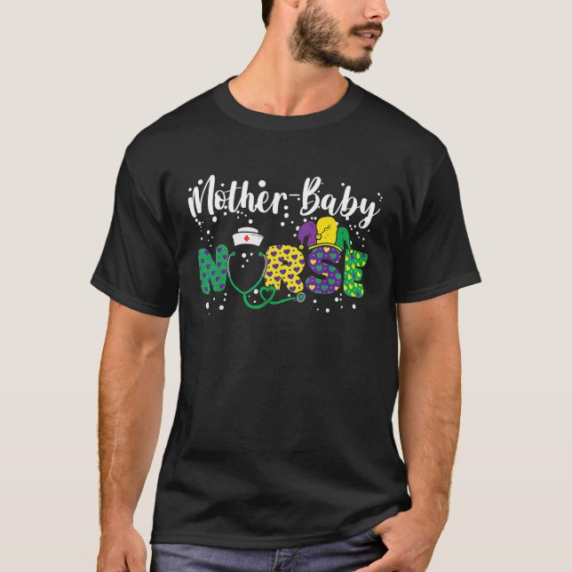 T-shirt Mardi Gras L&D Travail Mère Bébé Infirmières envel (Devant)