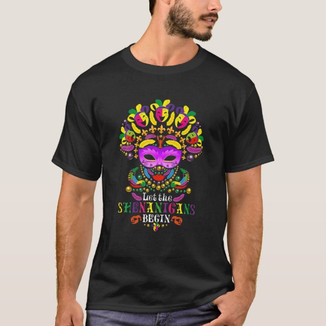 T-shirt Mardi Gras Let The Shenanigans Begin (Devant)