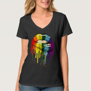 T-shirt Mardi Gras Lèvres Costume du Carnaval de la Reine